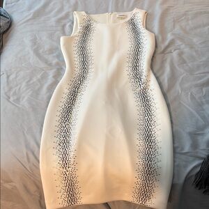 Calvin Klein Cream Sheath Mini Dress for Cocktail